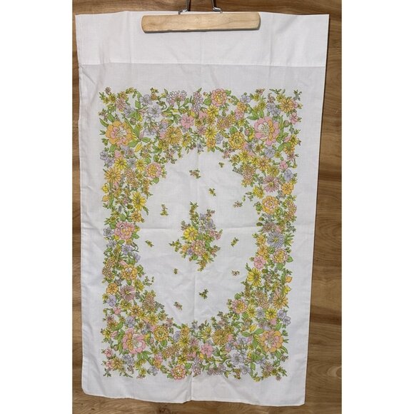 Vintage Retro 1970's Flowered Pillowcase Penny's Floral No Iron - Picture 1 of 5